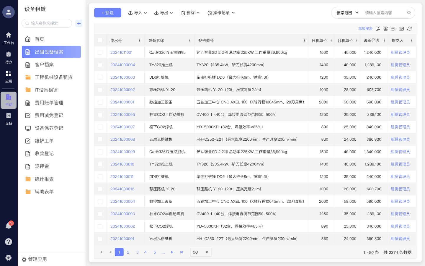 租赁物管理