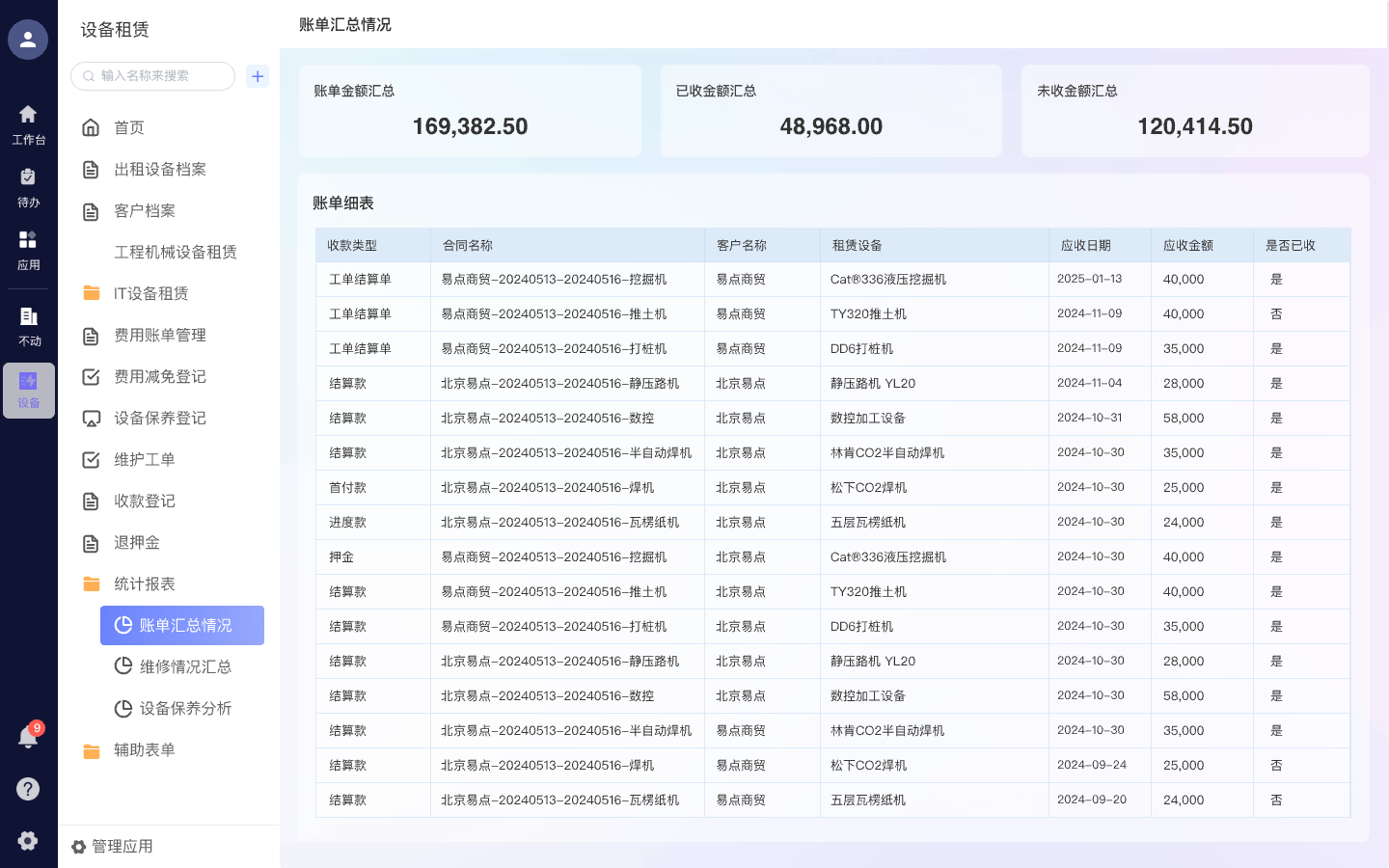 租金催收和结算
